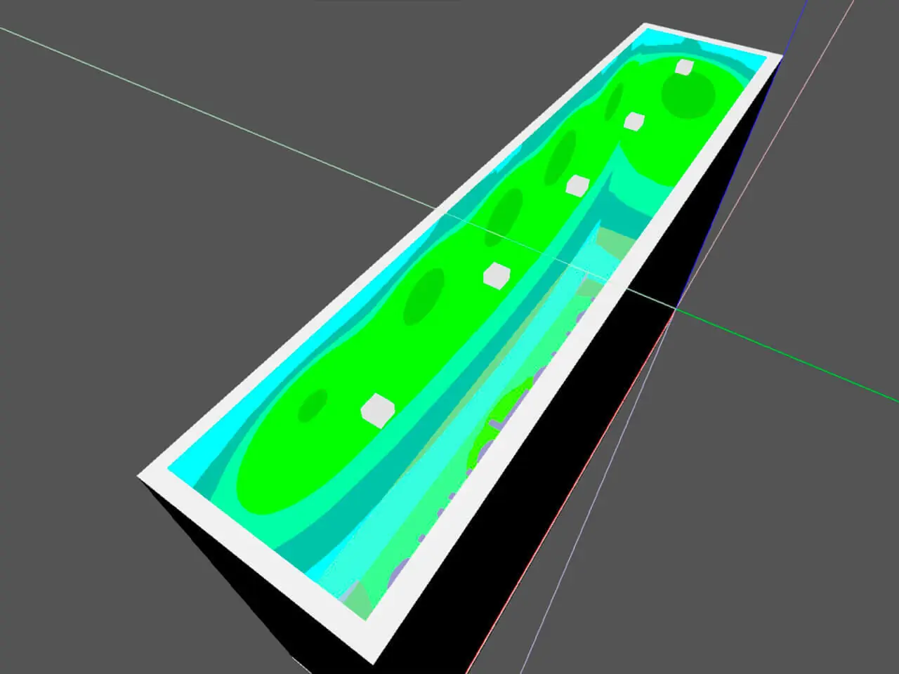3d анализ освещенности коридор